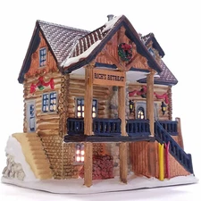 Lemax 2002 Rich's Retreat Enchanted Forest Christmas #25647 Illuminated Town