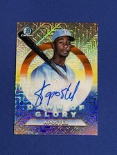 2021 Bowman Chrome SHERTEN APOSTEL Dawn of Glory Mojo Ref Autograph /25 #dga-sa