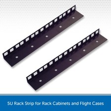 2 x 5U 19 Inch Rack Strip Rails for Rack Cabinets & Flight Cases Pair