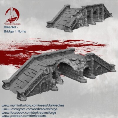 Dark Realms Arkenfel Bridge1 Ruins Herr Der Ringe Tabletop  Fantasy