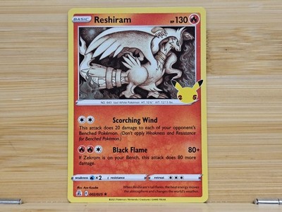 Reshiram 002/025 Celebrations Holo - NM/LP