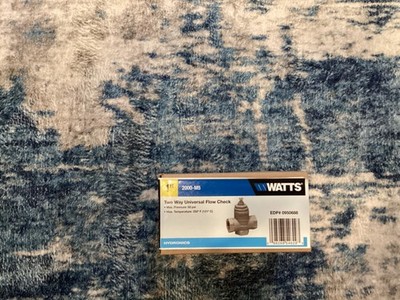 New WATTS NOS 1'' 2000 M5 Two Way Universal Flow Check 
