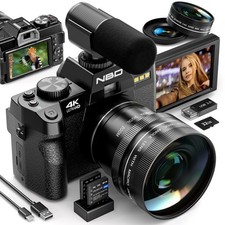 NBD 4K Digital Camera 48MP 32GB TF WiFi Multi Shooting Modes One Click Easy