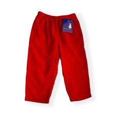 Vintage Flap Happy Corduroy Pants Boys 2T Red Y2K Wide Wale Pull On Late 90s USA
