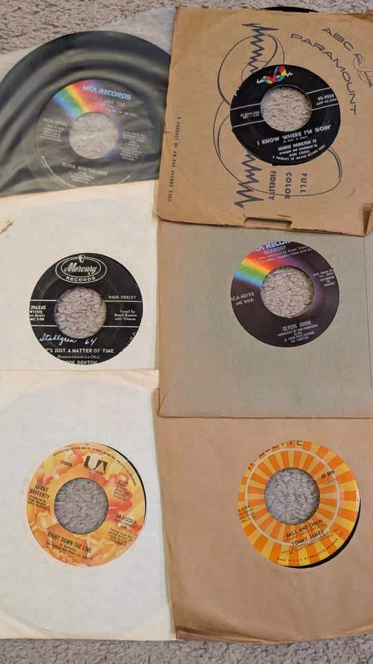 40 Pop Rock Folk 45 Rpms 7" Chicago Herman's Hermits Peter Paul Mary Elton John Foto 4 de 4