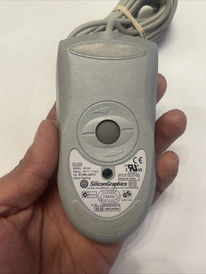 Sgi Silicon Graphics Mouse M-S43 P/N: 063-0009-002 PS/2 Port Good Condition - Image 2 of 3