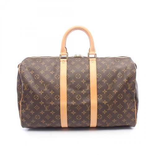 LOUIS VUITTON Keepall 45 travel hand bag M41428 Monogram leather Brown Used LV