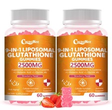 2 Packs 2500MG Liposome Glutathione Gummies, Composite L-Cysteine, Collocatio...