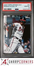 2020 TOPPS OPENING DAY #67 RONALD ACUNA JR. PSA 10