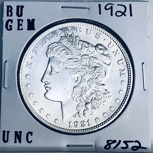 1921 BU GEM MORGAN SILVER DOLLAR UNC MS+++ U.S. MINT RARE COIN 8152