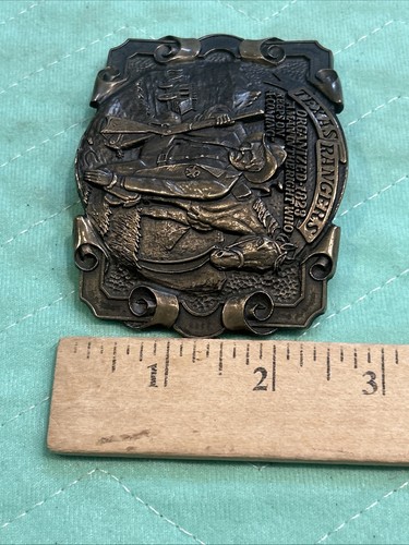 Award Design Medal Solid Brass Texas Rangers Belt Buckle - Picture 10 of 11