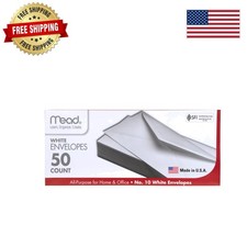  10 Envelopes, 4-1/8" X 9-1/2", White, 50 Pack Free And Fast Shipping