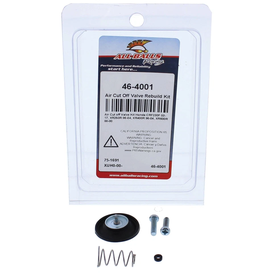 New All Balls Air Cut Off Valve Rebuild Kit 46-4001 for Honda XR 250 R 86-04 Foto 3 de 4
