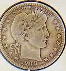 1908-D Barber Quarter