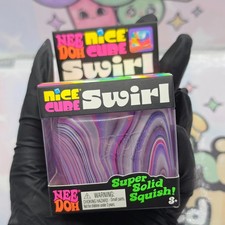 100 Authentic Schylling NeeDoh Nice Cube Swirl - Pink/Purple/White 1pc