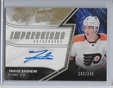2018-19 SPx Impressions TRAVIS SANHEIM auto Philadelphia Flyers 103/249 #IA-TS