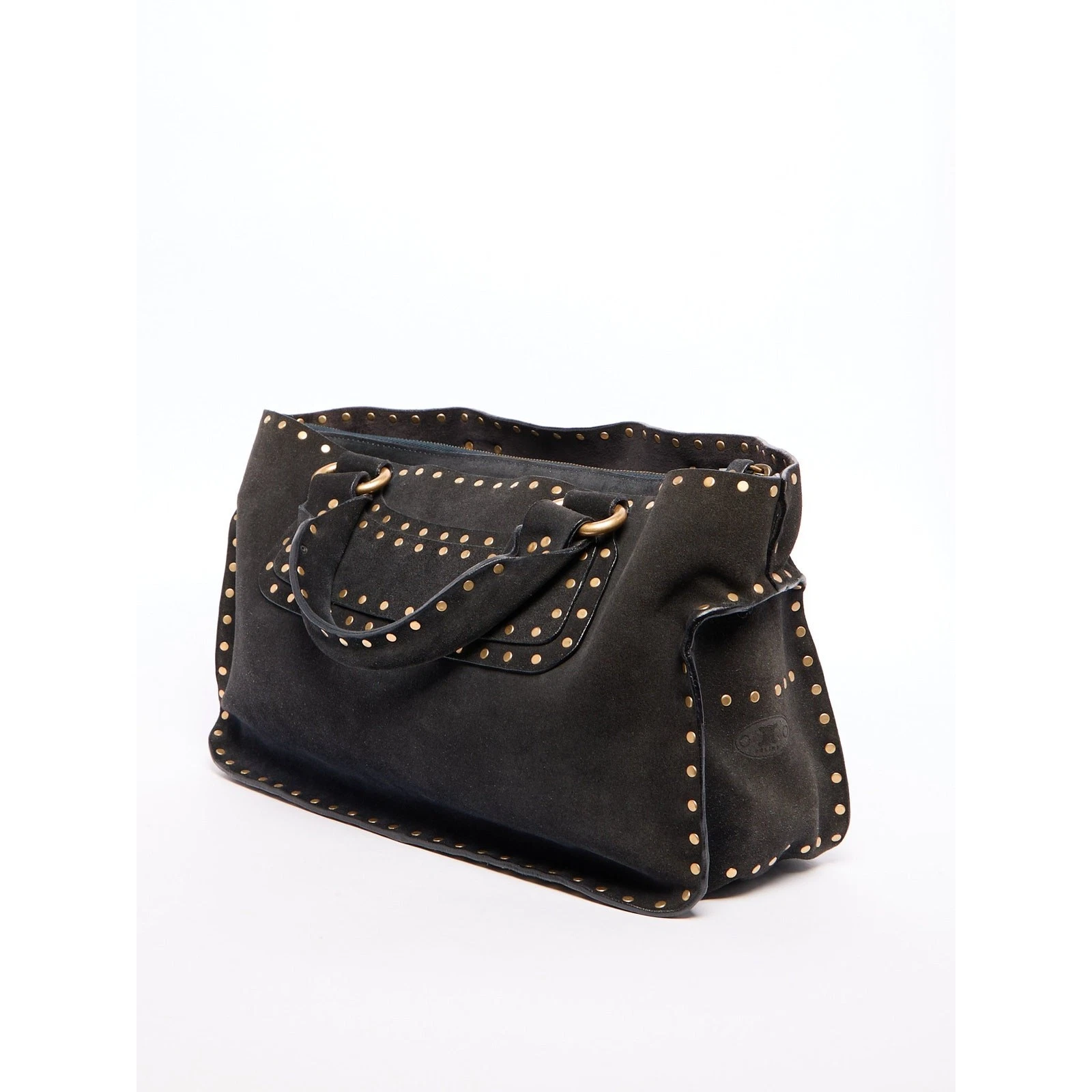 Borsa boogie Celine in camoscio nero con borchie