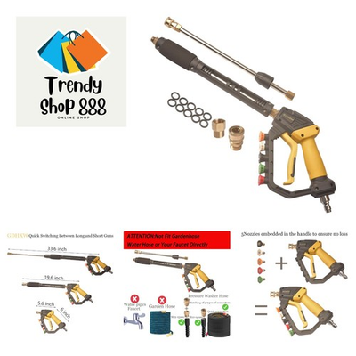 #ad Compact amp; Durable Pressure Washer Gun with Extension Wands and Quick Connect $51.99