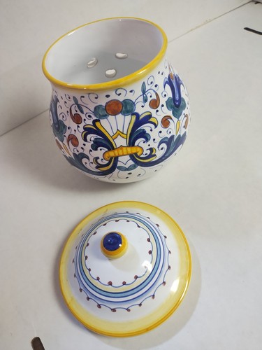 DERUTA handbemalt Italien RICCO ZWIEBELDOSE MIT DECKEL - Bild 2 von 5