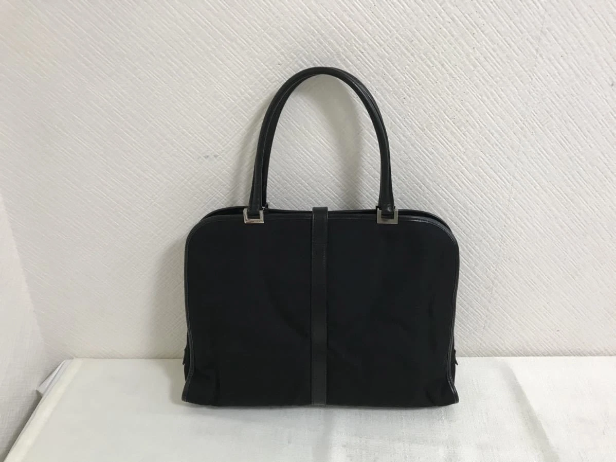Autentica GUCCI vera pelle nylon giacca tote borsetta business Boston bag bl