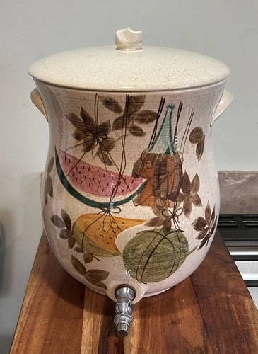 Vintage RED WING Pottery Water Cooler w/ lid Rare