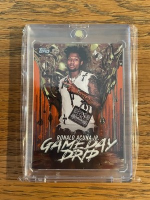 Ronald Acuna Jr. 2026 Topps Celebration #GD-6 Gameday Drip Orange /25 Braves