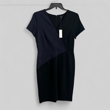 Ann Taylor New color block ponte knit preppy midi dress shift size 10 chic