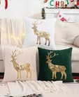Christmas Pillow Cover PLUSH WITH GOLD SEQUINS Luxurious Holiday Choice of Color