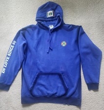 Cross Colours Vintage Royle Blue Hoodie Sweatshirt Size Large Originla 95