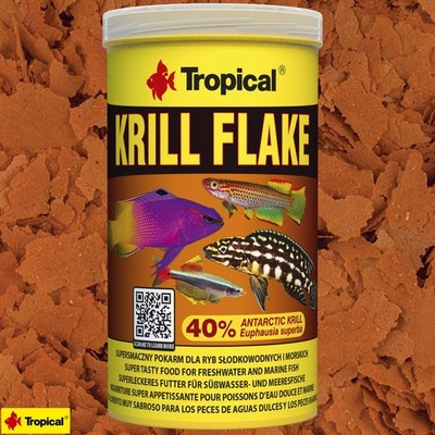 Tropical Krill Flake 1L Fischfutter Flockenfutter Aquarium Zierfischfutter