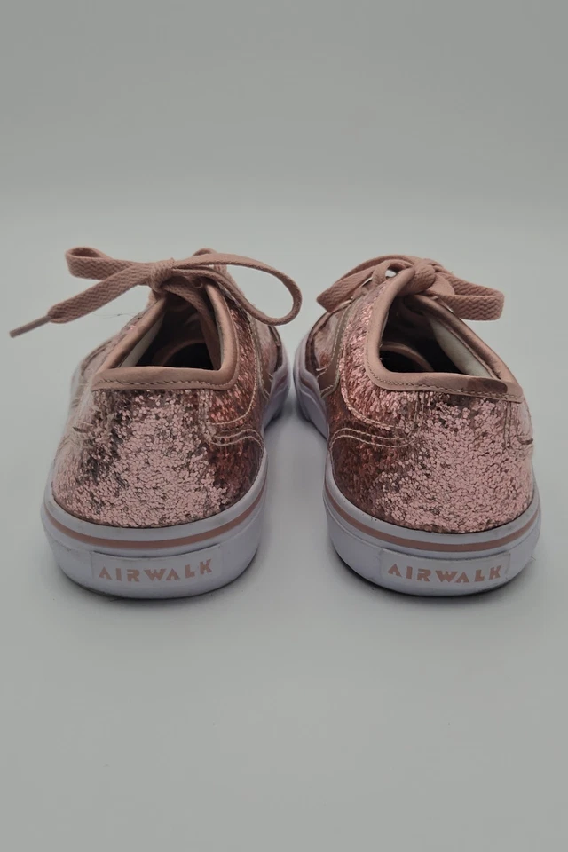 Tênis Airwalk Rosa Glitter Infantil Rieder Pro Meninas Mulheres Tamanho 3 1/2 com Cadarço... - Imagem 4 de 4