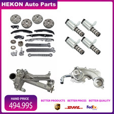Timing Chain Kit w/VVT Oil & Water Pump For Ford F-150 Fusion Edge 2.7 2015-2019