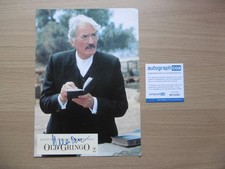Gregory Peck autograph signed A4 lobby card "old gringo" ACOA