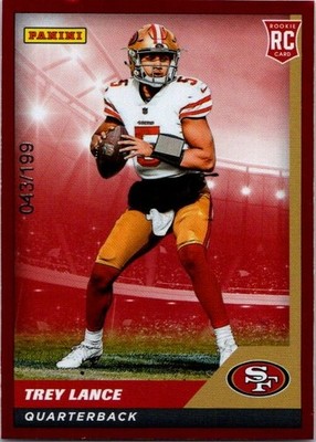 2021 Panini Sticker & Card Collection Rookie RC #84 Trey Lance Red /199 Chargers