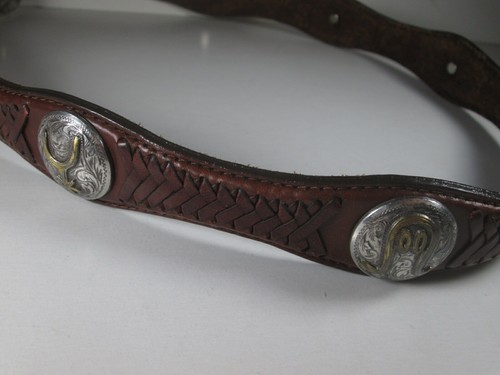 Cinturón de Cuero Justin Vintage Vaquera Western 30" Mujer Vaquero Decoraciones Plateado - Imagen 9 de 10