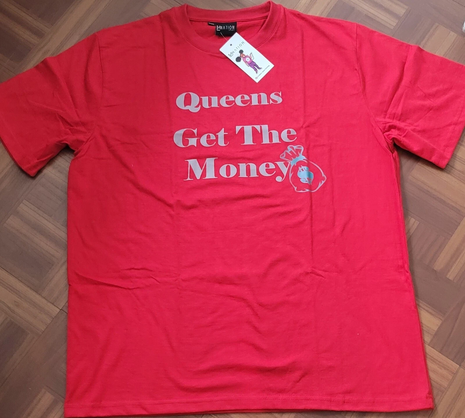 Shirts, Unisex QUEENS GET THE MONEY SHIRTS NEW Red/Grey size 2X