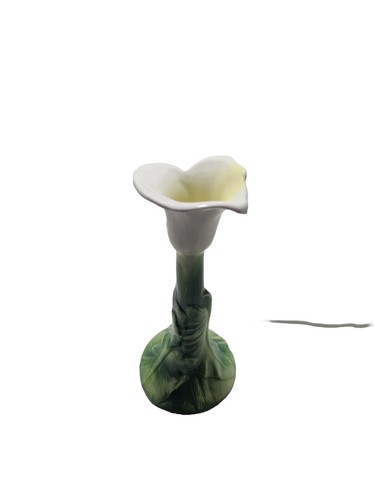 Vintage white calla lily Painted Candle Holder Made in Italy Flowers Italian - Picture 4 of 7