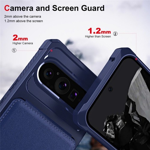 For Google Pixel 9 Pro XL 8 8A 9A Case Card Holder Flip Leather Shockproof Cover - Picture 38 of 59