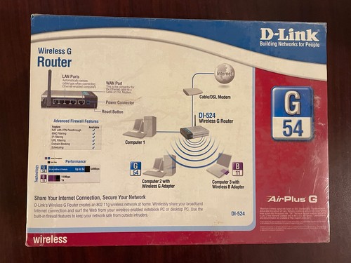 D-Link Wireless G Broadband Cable WiFi Router G54 - New/Sealed See Photos - Picture 5 of 5