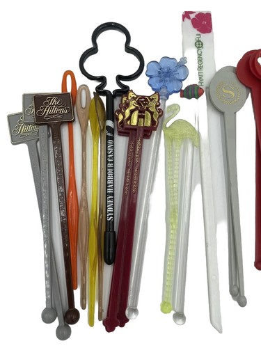 VINTAGE MULTIUSE SWIZZLE STICKS DRINK STIRRERS CASINO, ALCOHOL ADVERTISING 33 - Picture 4 of 6