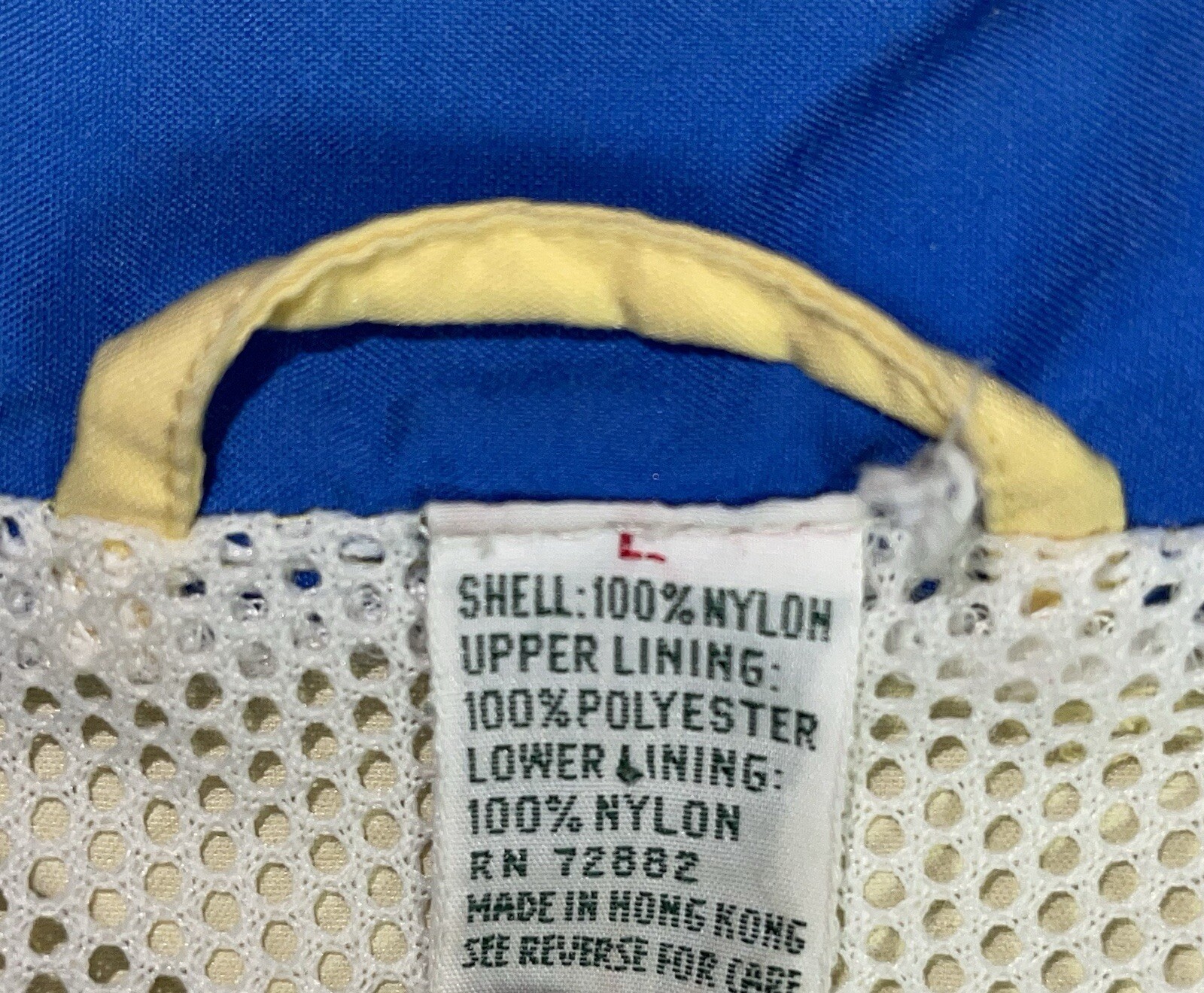 Stefano Mens Track Jacket Size Large Yellow Blue Vintage 80s 90s Windbreaker