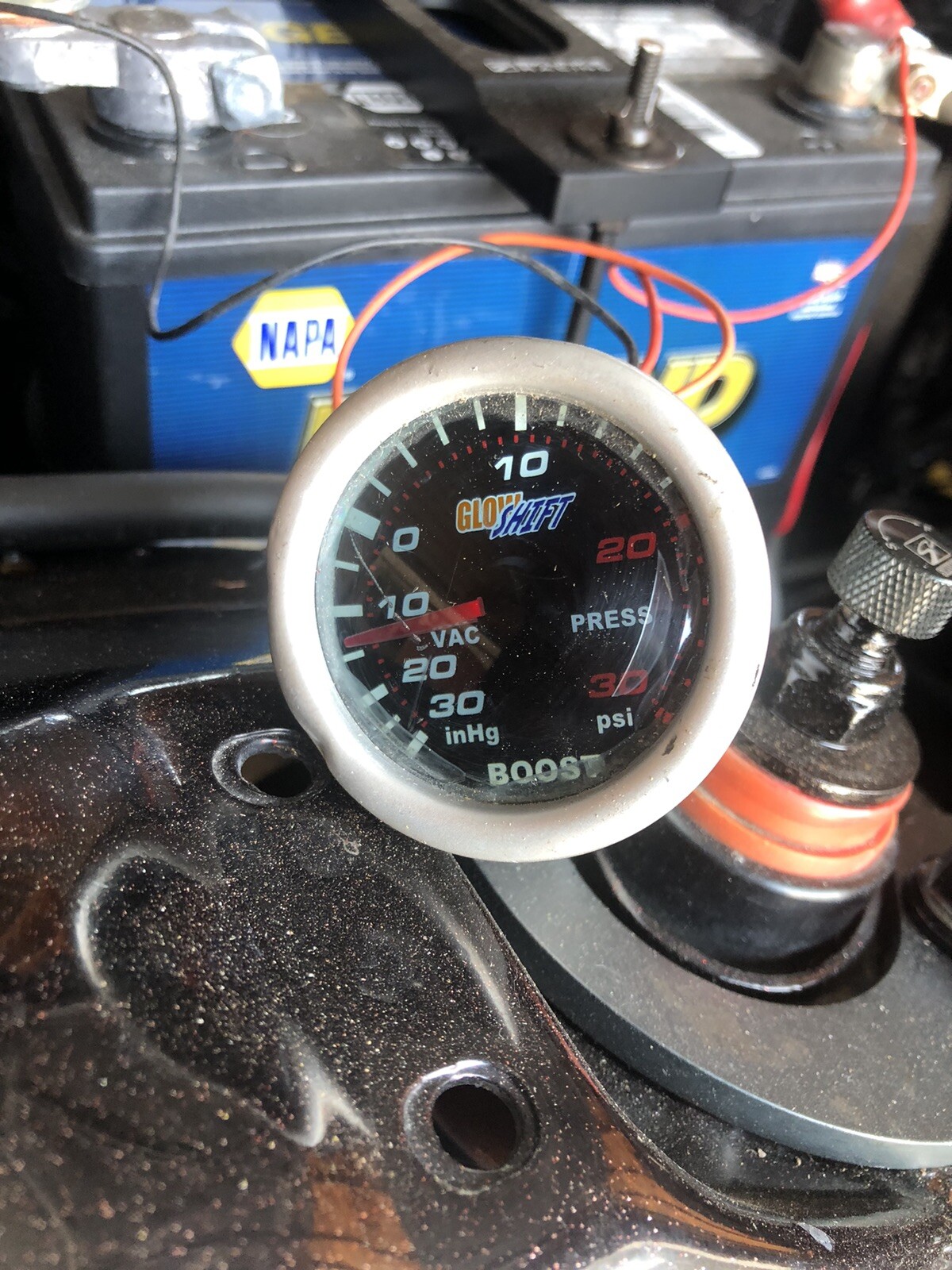 Tinted Glowshift Vacuum Boost 30 PSI Pressure Gauge eBay
