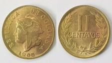 1965 Columbia 2 Centavo Brilliant Uncirculated BU