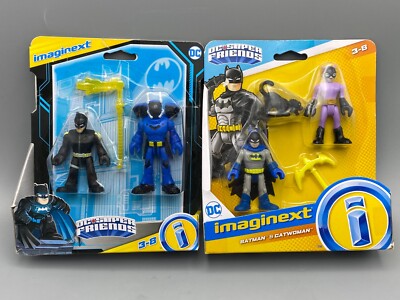 Imaginext Lot DC Super Friends Batman/Catwoman & Rookie Figures Accessories READ