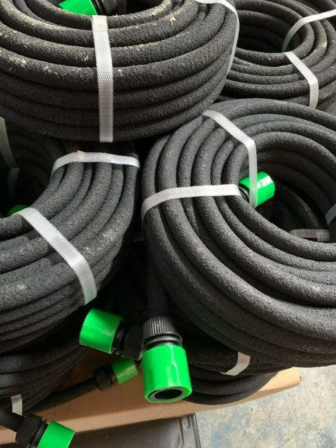 15 X Soaker Hose Porous Pipe Flexible Lawn Garden Flat Irrigation