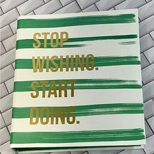 American Crafts Memory Planner Binder Office Stripes 7.75 x 8.75 x 1.68 inches