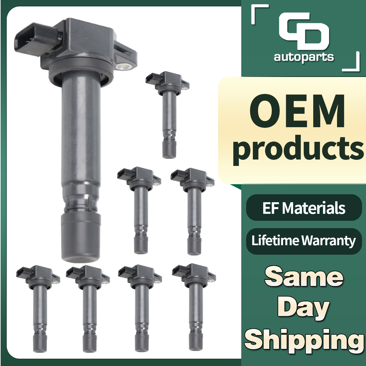 UF574 8X OEM Ignition Coils for 4.4L Volvo 20072010 S80 / 20052011