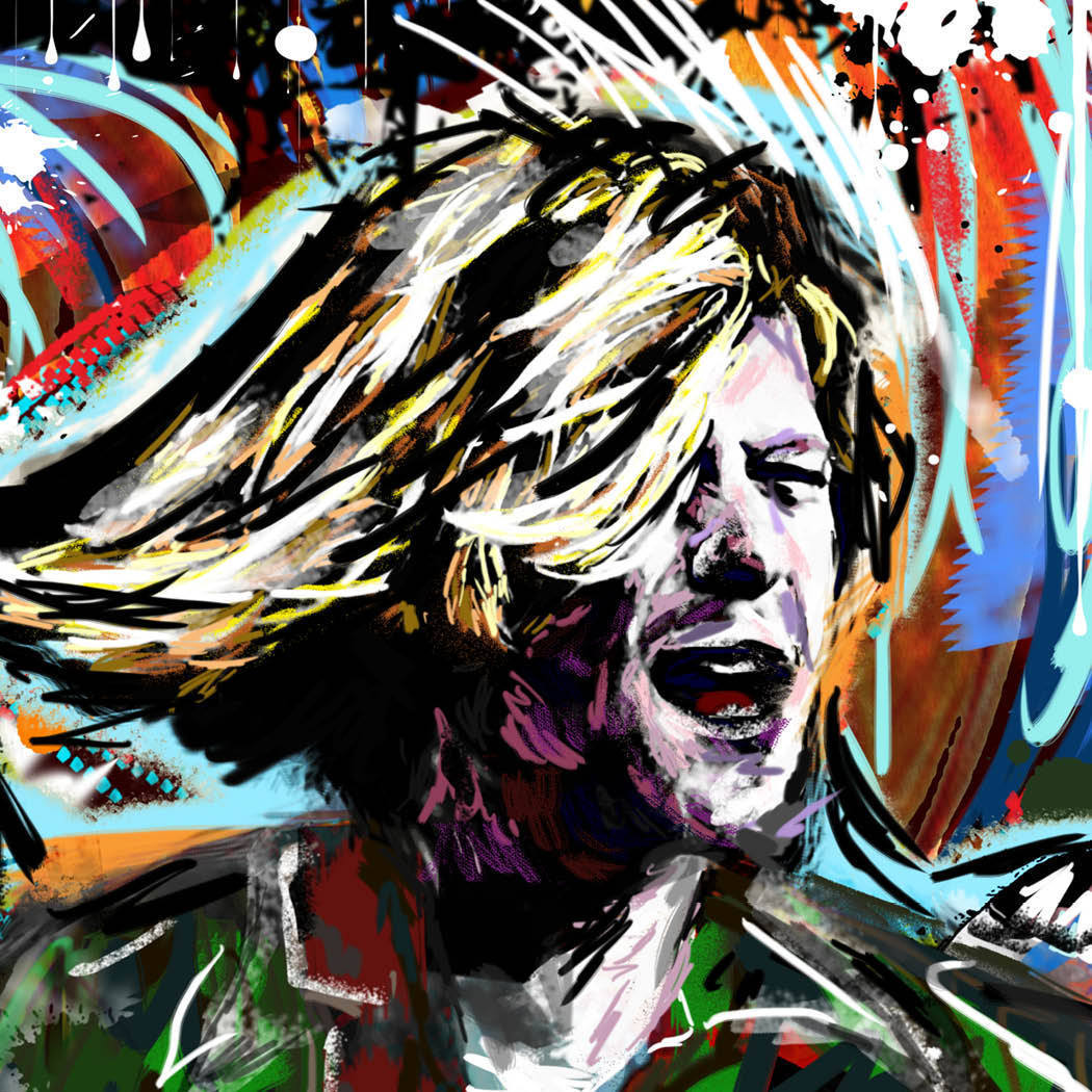 油絵原画　Kurt Cobain kurt cobain Nirvana painting Spray Paint Pop Art By