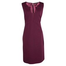 Women's SIZE 10 Petite Tahari Maroon Sleeveless  Alex SHEATH DRESS