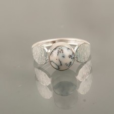 Natural Dendritic Opal Gemstone Handmade 925 Sterling Silver Jewelry Women Ring